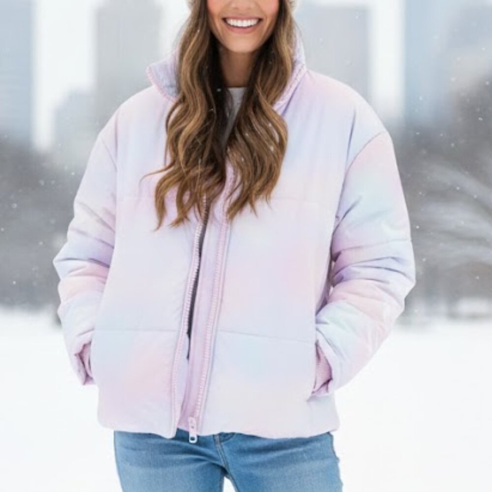 JUICY COUTURE AVALON PUFFER JACKET COTTON CANDY NWT